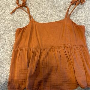 Orange babydoll top